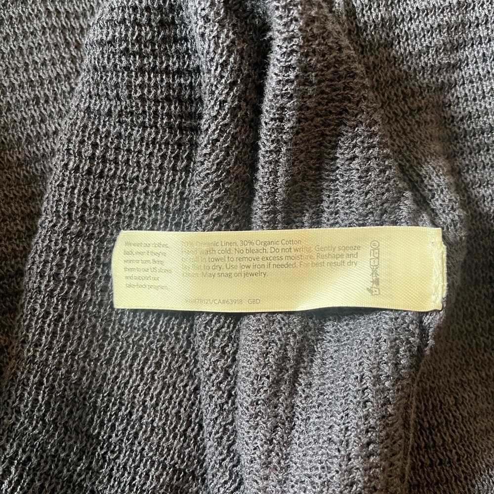 Eileen Fisher Navy‎ Open-Front Knit Cardigan Grandmacore Cottagecore Boho Fairy - Picture 5 of 5